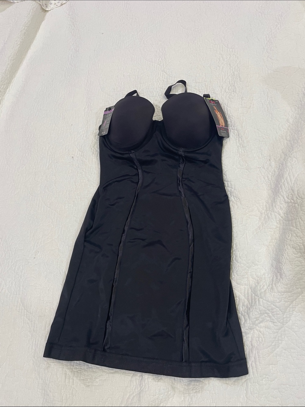 Maidenform Black Removable Straps Shaping Slip with Molded Cups